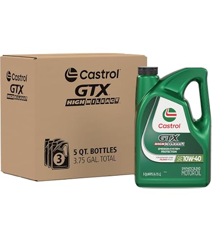 Amazon.com: Castrol GTX High Mileage 10W-30 Synthetic Blend Motor